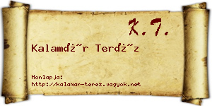 Kalamár Teréz névjegykártya